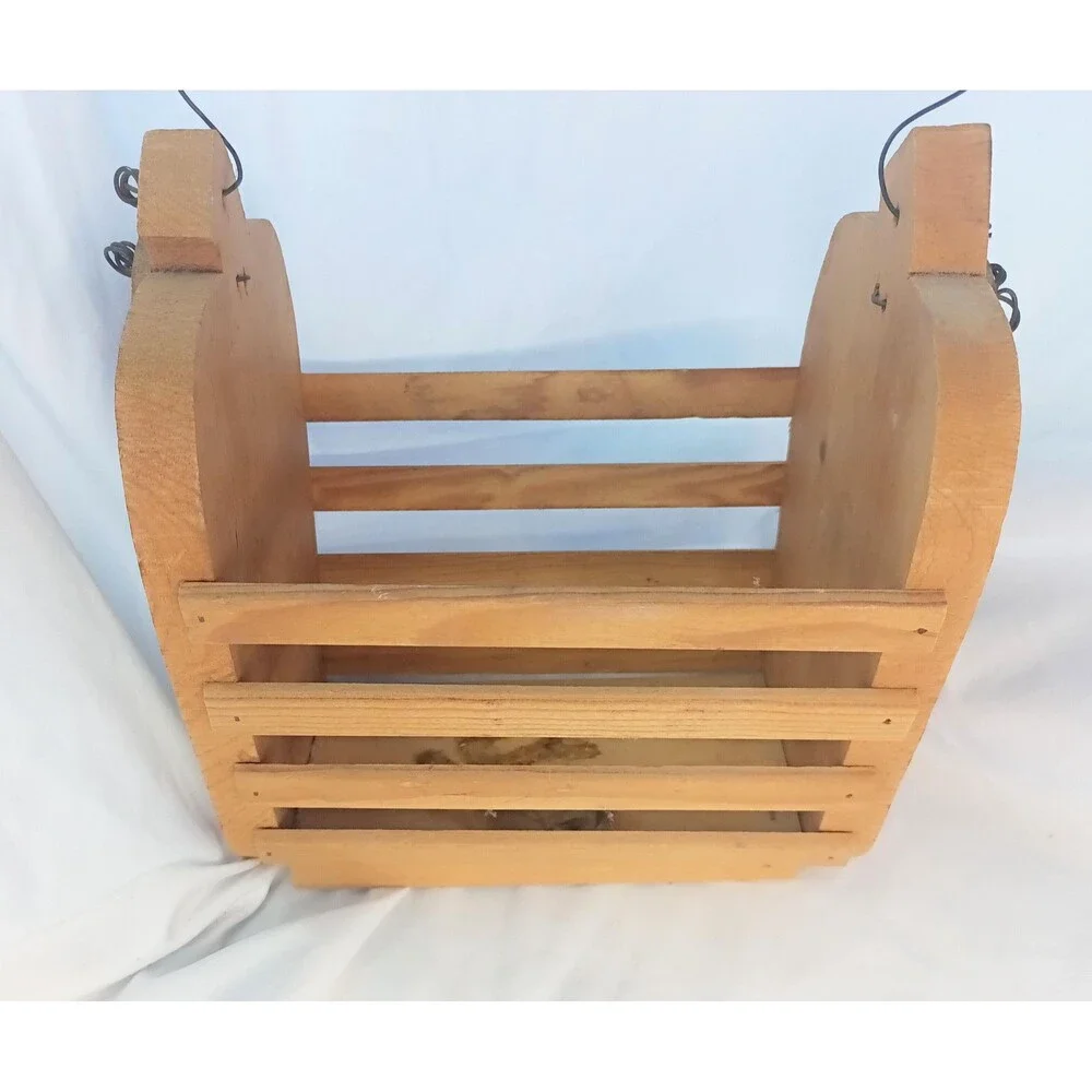 Wooden Apple Basket Folk Art